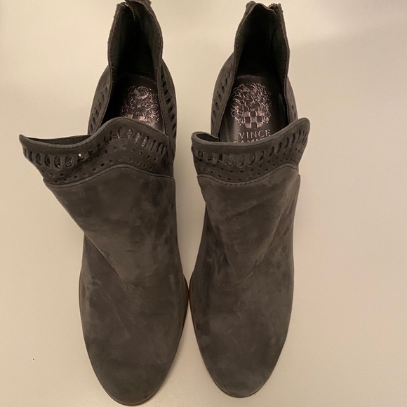 Vince Camuto Gray Nubuck Suede Ankle booties - Picture 3 of 5